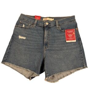 Signature by Levi Strauss Women Vintage Original Shorts MidRise Distressed 6 W28